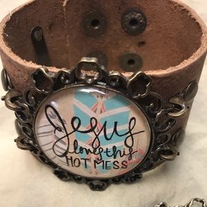 High End Boutique Leather Cuff